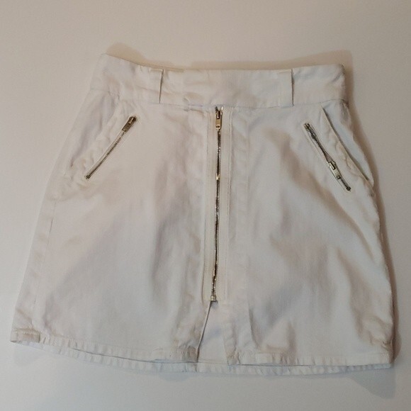 7 FOR ALL MANKIND Zip Front Mini Skirt size 28 - Picture 1 of 7